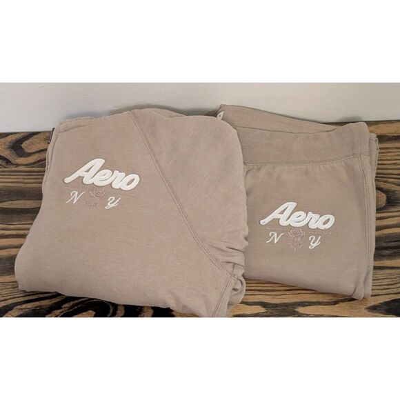 Y2K Vibe! Aeropostale Zip-Up Hoodie & Bootcut Sweatpants Set Size Large - Picture 5 of 10